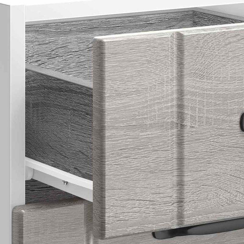 Casa si Gradina - Mobilier - Comode si corpuri - Corpuri bucatarie - Dulap de baza de bucatarie „Lucca” Lemn prelucrat Sonoma gri, model 1x dulap inferior (3 sertare), mărime 40x46x81.5 cm - Infinity.ro
