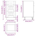 Casa si Gradina - Mobilier - Comode si corpuri - Corpuri bucatarie - Dulap de baza de bucatarie „Lucca” Lemn prelucrat Sonoma gri, model 1x dulap inferior (3 sertare), mărime 40x46x81.5 cm - Infinity.ro
