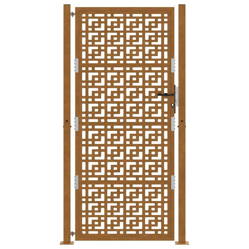 Casa si Gradina - Constructii - Usi interior, exterior si garaj - Usi garaj - Poarta de gradina Design cruce din otel rezistent la intemperii, mărime 105x205 cm - Infinity.ro