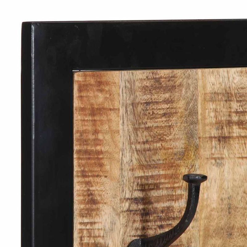 Casa si Gradina - Mobilier - Organizare si depozitare - Cuiere - Cuier pentru haine, 40x2x80 cm, lemn masiv de mango brut - Infinity.ro