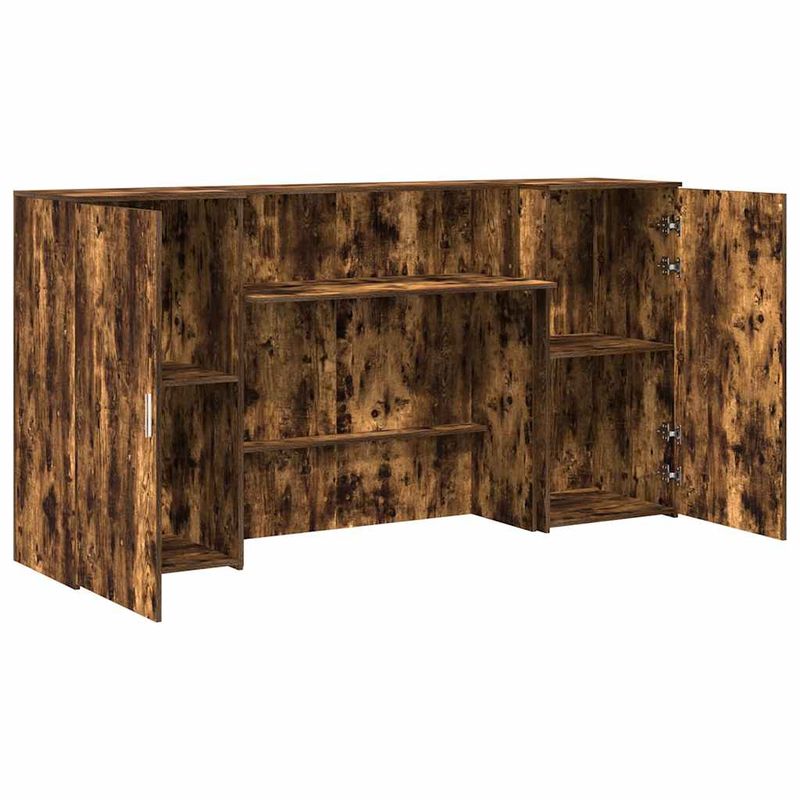 Casa si Gradina - Mobilier - Mese si birouri - Birouri - Birou de receptie stejar afumat 200x50x103,5 cm lemn prelucrat - Infinity.ro