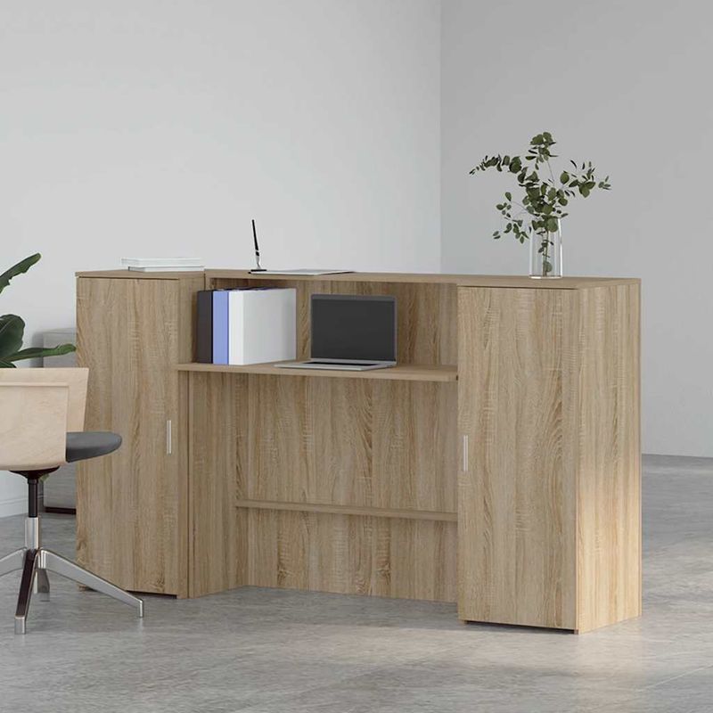 Casa si Gradina - Mobilier - Mese si birouri - Birouri - Birou de receptie Stejar Sonoma 180x50x103,5 cm Lemn prelucrat - Infinity.ro