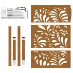 Casa si Gradina - Constructii - Usi interior, exterior si garaj - Usi garaj - Poarta de gradina Design ondulat otel rezistent la intemperii, mărime 105x130 cm - Infinity.ro