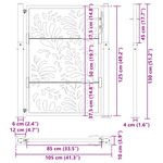 Casa si Gradina - Constructii - Usi interior, exterior si garaj - Usi garaj - Poarta de gradina Design ondulat otel rezistent la intemperii, mărime 105x130 cm - Infinity.ro
