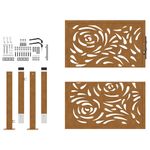 Casa si Gradina - Constructii - Usi interior, exterior si garaj - Usi garaj - Poarta gradina Design cu flacara otel rezistent la intemperii, mărime 105x105 cm - Infinity.ro