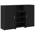 Casa si Gradina - Mobilier - Mese si birouri - Birouri - Birou de receptie Stejar negru 155x50x103,5 cm Lemn prelucrat - Infinity.ro