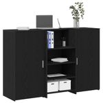 Casa si Gradina - Mobilier - Mese si birouri - Birouri - Birou de receptie Stejar negru 155x50x103,5 cm Lemn prelucrat - Infinity.ro