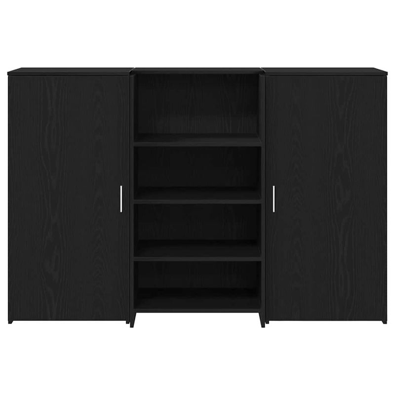 Casa si Gradina - Mobilier - Mese si birouri - Birouri - Birou de receptie Stejar negru 155x50x103,5 cm Lemn prelucrat - Infinity.ro