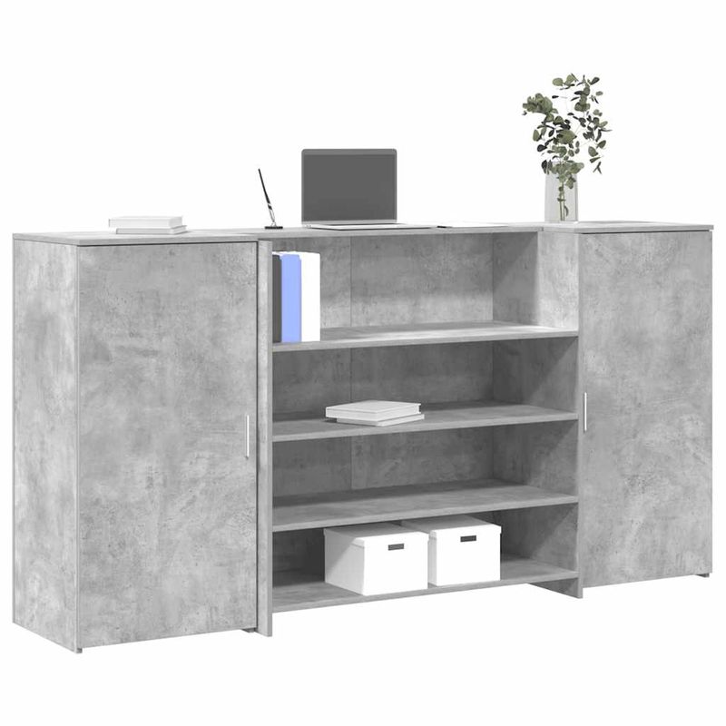 Casa si Gradina - Mobilier - Mese si birouri - Birouri - Birou de receptie Gri beton 200x50x103,5 cm Lemn prelucrat - Infinity.ro