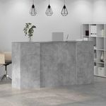Casa si Gradina - Mobilier - Mese si birouri - Birouri - Birou de receptie Gri beton 200x50x103,5 cm Lemn prelucrat - Infinity.ro