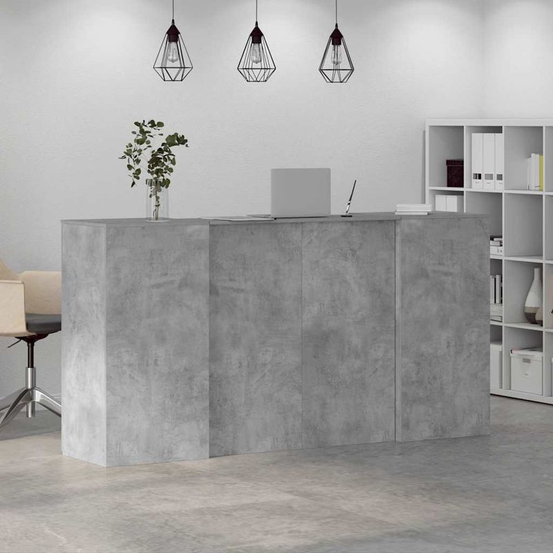 Casa si Gradina - Mobilier - Mese si birouri - Birouri - Birou de receptie Gri beton 200x50x103,5 cm Lemn prelucrat - Infinity.ro