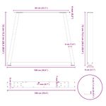 Casa si Gradina - Mobilier - Feronerie si accesorii mobila - Picioare pentru masa in forma de V 2 buc alb otel - Infinity.ro