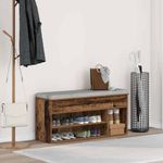 Casa si Gradina - Mobilier - Organizare si depozitare - Organizator incaltaminte - Bancheta de pantofi, lemn vechi, 102x30,5x45 cm, lemn prelucrat - Infinity.ro