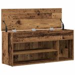 Casa si Gradina - Mobilier - Organizare si depozitare - Organizator incaltaminte - Bancheta de pantofi, lemn vechi, 102x30,5x45 cm, lemn prelucrat - Infinity.ro