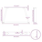 Casa si Gradina - Mobilier - Feronerie si accesorii mobila - Picioare pentru masa in forma de V 2 buc Antracit Otel - Infinity.ro