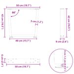 Casa si Gradina - Mobilier - Feronerie si accesorii mobila - Picioare pentru masa in forma de V 2 buc Antracit Otel - Infinity.ro