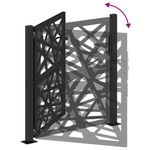Casa si Gradina - Gradina si terasa - Garduri, panouri si accesorii - Poarta de gradina neagra 105x105 cm Design cu lumina din otel - Infinity.ro