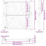 Casa si Gradina - Gradina si terasa - Garduri, panouri si accesorii - Poarta de gradina neagra 105x105 cm Design cu lumina din otel - Infinity.ro