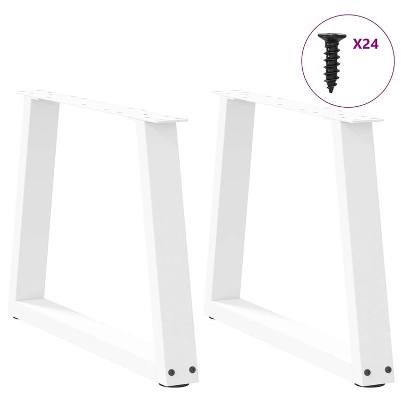 Casa si Gradina - Mobilier - Feronerie si accesorii mobila - Picioare pentru masa in forma de V 2 buc alb otel - Infinity.ro
