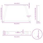 Casa si Gradina - Mobilier - Feronerie si accesorii mobila - Picioare pentru masa in forma de V 2 buc alb otel - Infinity.ro