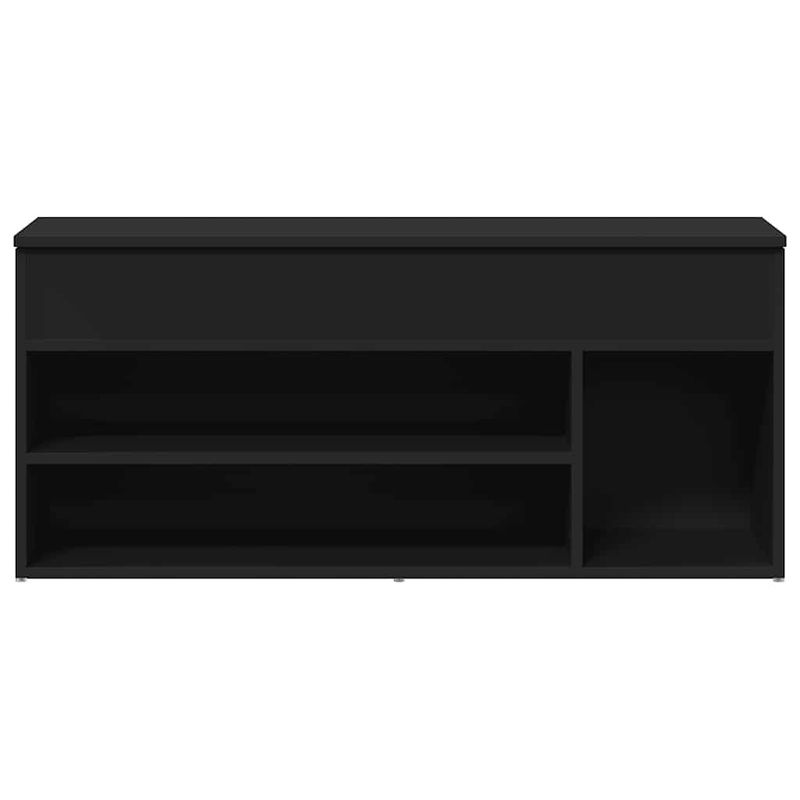 Casa si Gradina - Mobilier - Organizare si depozitare - Organizator incaltaminte - Banca de pantofi neagra 102x30,5x45 cm Lemn prelucrat - Infinity.ro