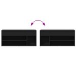 Casa si Gradina - Mobilier - Organizare si depozitare - Organizator incaltaminte - Banca de pantofi neagra 102x30,5x45 cm Lemn prelucrat - Infinity.ro
