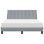 Casa si Gradina - Mobilier - Paturi si accesorii - Paturi - Pat cu saltea, gri deschis, 140x200 cm, material textil - Infinity.ro