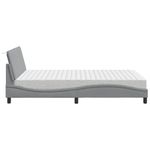 Casa si Gradina - Mobilier - Paturi si accesorii - Paturi - Pat cu saltea, gri deschis, 140x200 cm, material textil - Infinity.ro