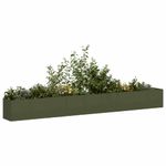 Casa si Gradina - Gradinarit si plante - Plante si ghivece - Ghivece si suporturi - Jardiniera verde masline 360x40x40 cm otel laminat la rece - Infinity.ro