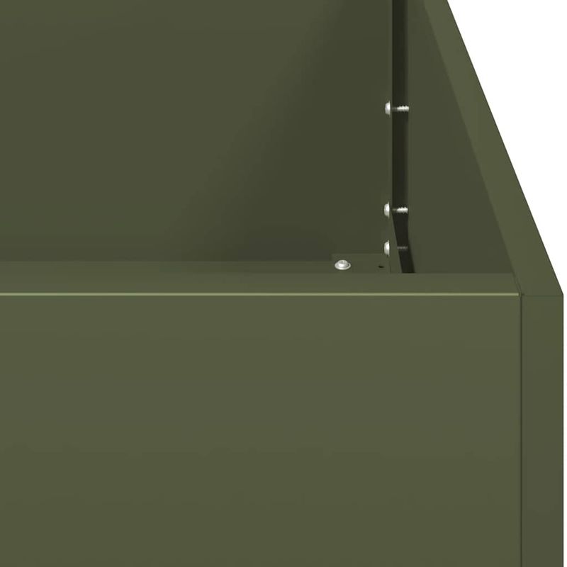 Casa si Gradina - Gradinarit si plante - Plante si ghivece - Ghivece si suporturi - Jardiniera verde masline 360x40x40 cm otel laminat la rece - Infinity.ro