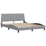 Casa si Gradina - Mobilier - Paturi si accesorii - Paturi - Cadru de pat fara saltea, gri deschis, 160x200 cm, textil - Infinity.ro