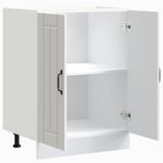 Casa si Gradina - Mobilier - Comode si corpuri - Corpuri bucatarie - Dulap de baza pentru chiuveta „Lucca” Lemn prelucrat alb lucios, alb foarte lucios, mărime 60x46x81.5 cm, model 1x dulap inferior (2 uși) - Infinity.ro