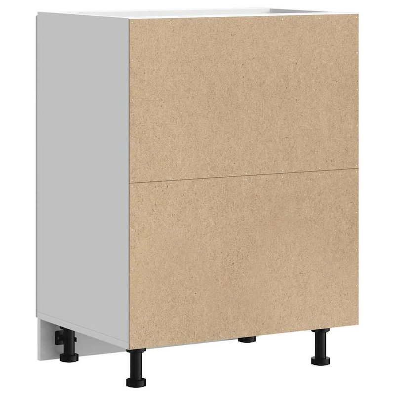 Casa si Gradina - Mobilier - Comode si corpuri - Corpuri bucatarie - Dulap de baza pentru chiuveta „Lucca” Lemn prelucrat alb lucios, alb foarte lucios, mărime 60x46x81.5 cm, model 1x dulap inferior (2 uși) - Infinity.ro