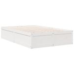 Casa si Gradina - Mobilier - Paturi si accesorii - Paturi - Pat cu biblioteca fara saltea, alb, 140x190 cm, lemn masiv pin - Infinity.ro