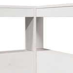 Casa si Gradina - Mobilier - Paturi si accesorii - Paturi - Pat cu biblioteca fara saltea, alb, 140x190 cm, lemn masiv pin - Infinity.ro