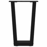 Casa si Gradina - Mobilier - Feronerie si accesorii mobila - Picioare pentru masa in forma de V 2 buc Negru Otel - Infinity.ro