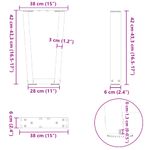 Casa si Gradina - Mobilier - Feronerie si accesorii mobila - Picioare pentru masa in forma de V 2 buc Negru Otel - Infinity.ro