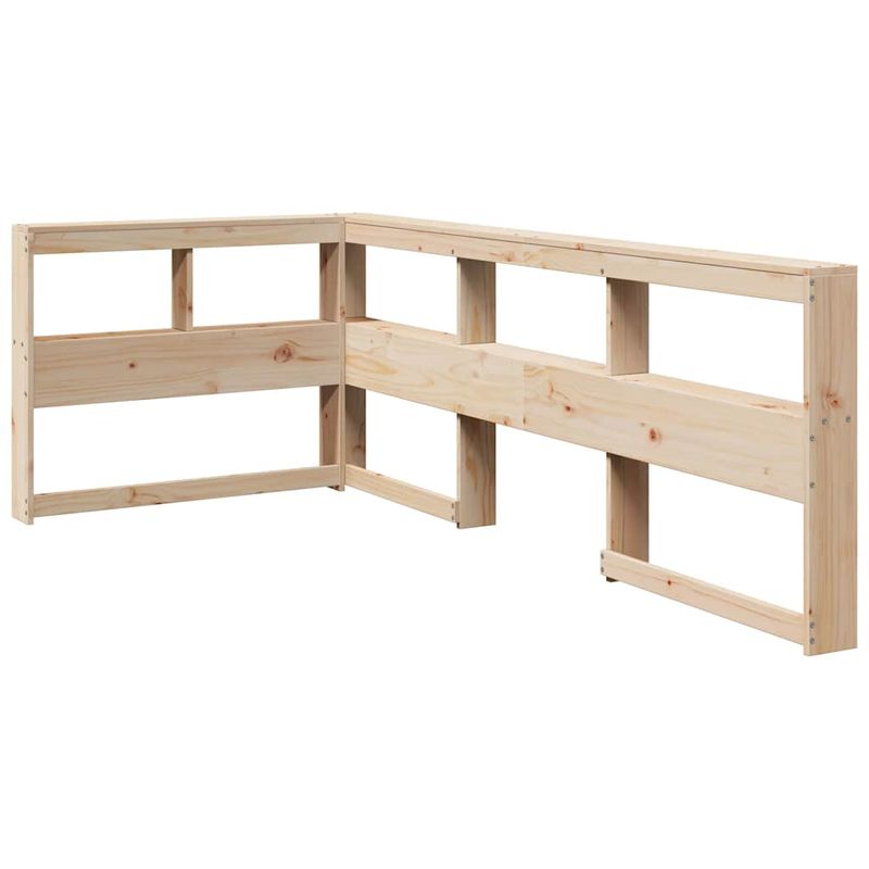 Casa si Gradina - Mobilier - Paturi si accesorii - Paturi - Pat cu biblioteca fara saltea, 75x190 cm, lemn masiv de pin - Infinity.ro