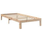 Casa si Gradina - Mobilier - Paturi si accesorii - Paturi - Pat cu biblioteca fara saltea, 75x190 cm, lemn masiv de pin - Infinity.ro