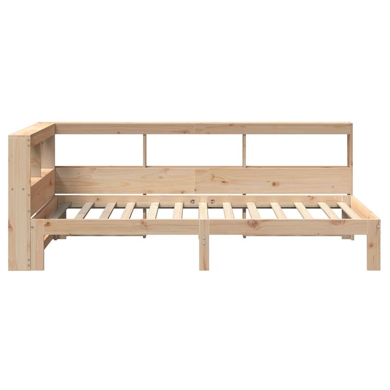 Casa si Gradina - Mobilier - Paturi si accesorii - Paturi - Pat cu biblioteca fara saltea, 75x190 cm, lemn masiv de pin - Infinity.ro