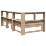 Casa si Gradina - Mobilier - Paturi si accesorii - Paturi - Pat cu biblioteca fara saltea, 75x190 cm, lemn masiv de pin - Infinity.ro