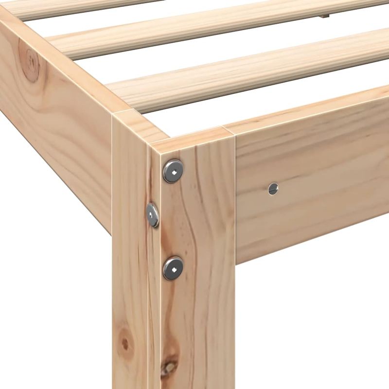 Casa si Gradina - Mobilier - Paturi si accesorii - Paturi - Pat cu biblioteca fara saltea, 75x190 cm, lemn masiv de pin - Infinity.ro