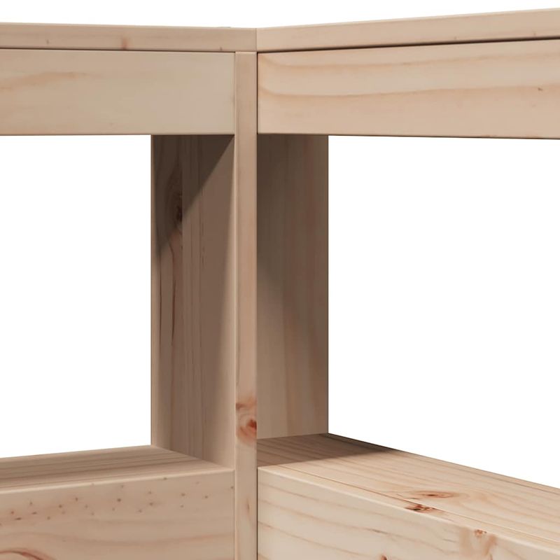 Casa si Gradina - Mobilier - Paturi si accesorii - Paturi - Pat cu biblioteca fara saltea, 75x190 cm, lemn masiv de pin - Infinity.ro
