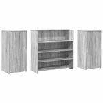 Casa si Gradina - Mobilier - Mese si birouri - Birouri - Birou de receptie Gri Sonoma 200x50x103,5 cm Lemn prelucrat - Infinity.ro