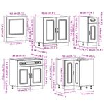 Casa si Gradina - Mobilier - Comode si corpuri - Corpuri bucatarie - Set dulap de bucatarie 11 piese „Kalmar” stejar artizanal lemn - Infinity.ro
