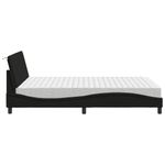 Casa si Gradina - Mobilier - Paturi si accesorii - Paturi - Pat cu saltea, negru, 120x200 cm, textil - Infinity.ro