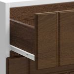 Casa si Gradina - Mobilier - Comode si corpuri - Corpuri bucatarie - Dulap de baza de bucatarie „Lucca” din lemn de stejar maro, mărime 60x46x81.5 cm, model 1x dulap inferior (3 sertare) - Infinity.ro