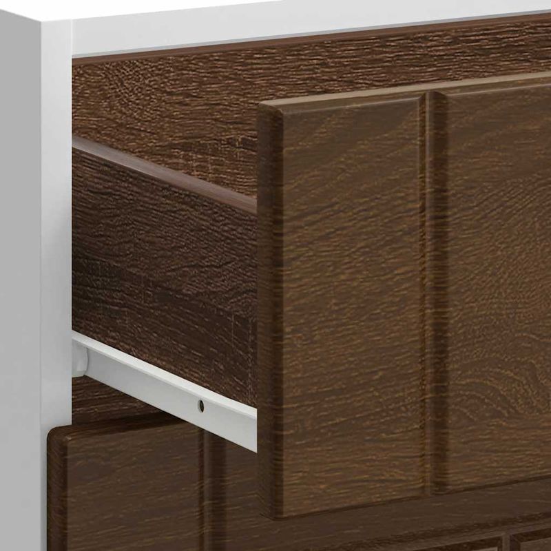 Casa si Gradina - Mobilier - Comode si corpuri - Corpuri bucatarie - Dulap de baza de bucatarie „Lucca” din lemn de stejar maro, mărime 60x46x81.5 cm, model 1x dulap inferior (3 sertare) - Infinity.ro