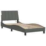 Casa si Gradina - Mobilier - Paturi si accesorii - Paturi - Cadru de pat fara saltea, gri inchis, 90x200 cm, textil - Infinity.ro