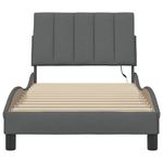 Casa si Gradina - Mobilier - Paturi si accesorii - Paturi - Cadru de pat fara saltea, gri inchis, 90x200 cm, textil - Infinity.ro